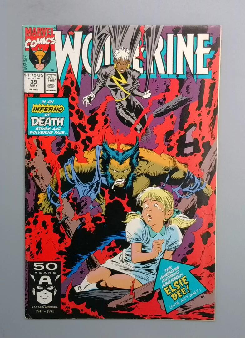 Wolverine #39, NM- "Inferno of Death", Marvel Comics, 1991 JR1