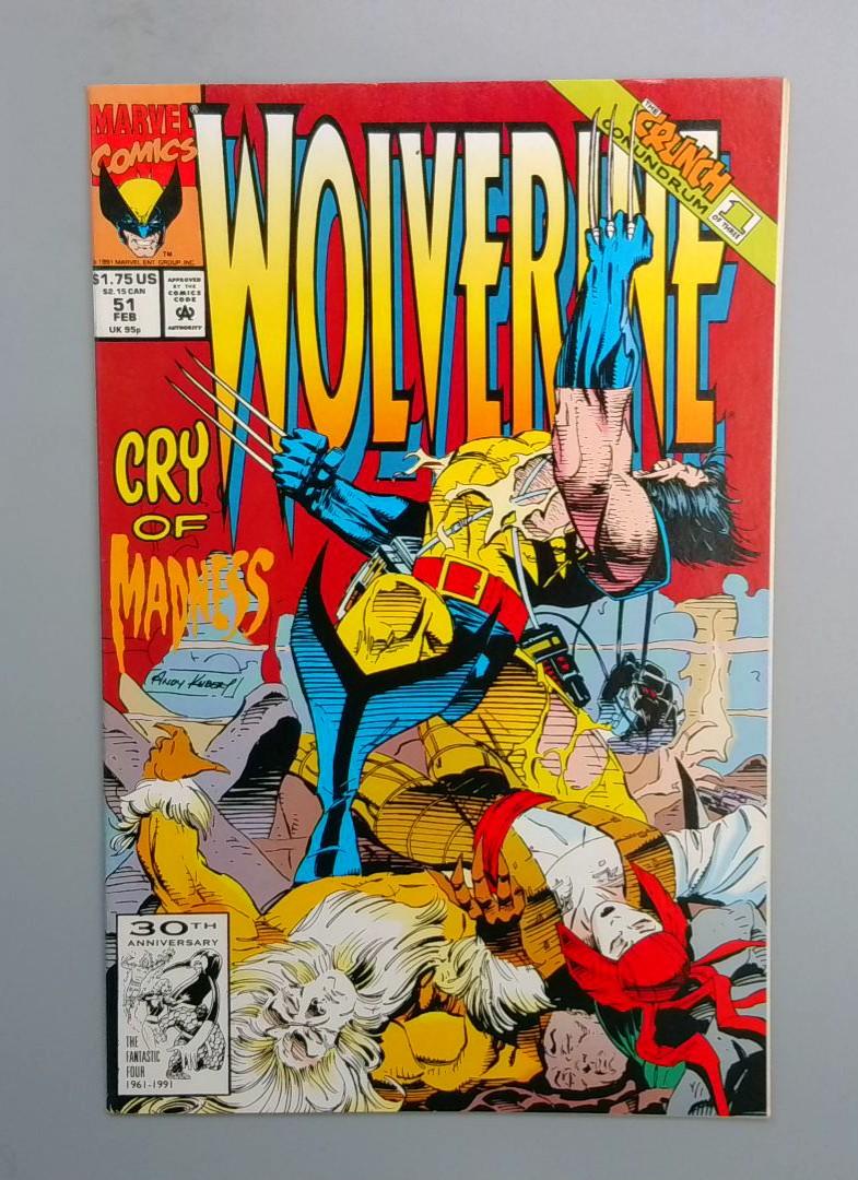 Wolverine #51 NM- Sabretooth Marvel Comics, 1992 JR1