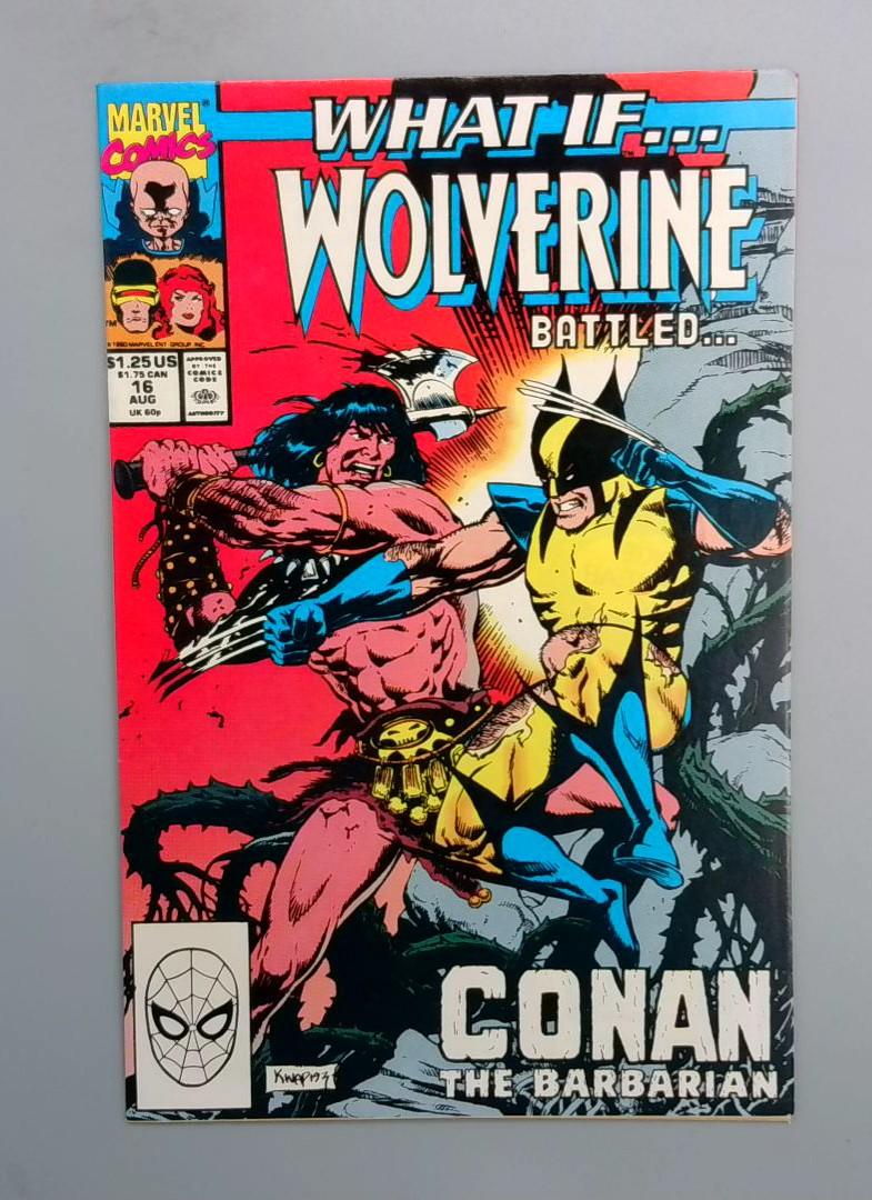 What If #16, NM Wolverine vs Conan Marvel Comics, 1990 JR1
