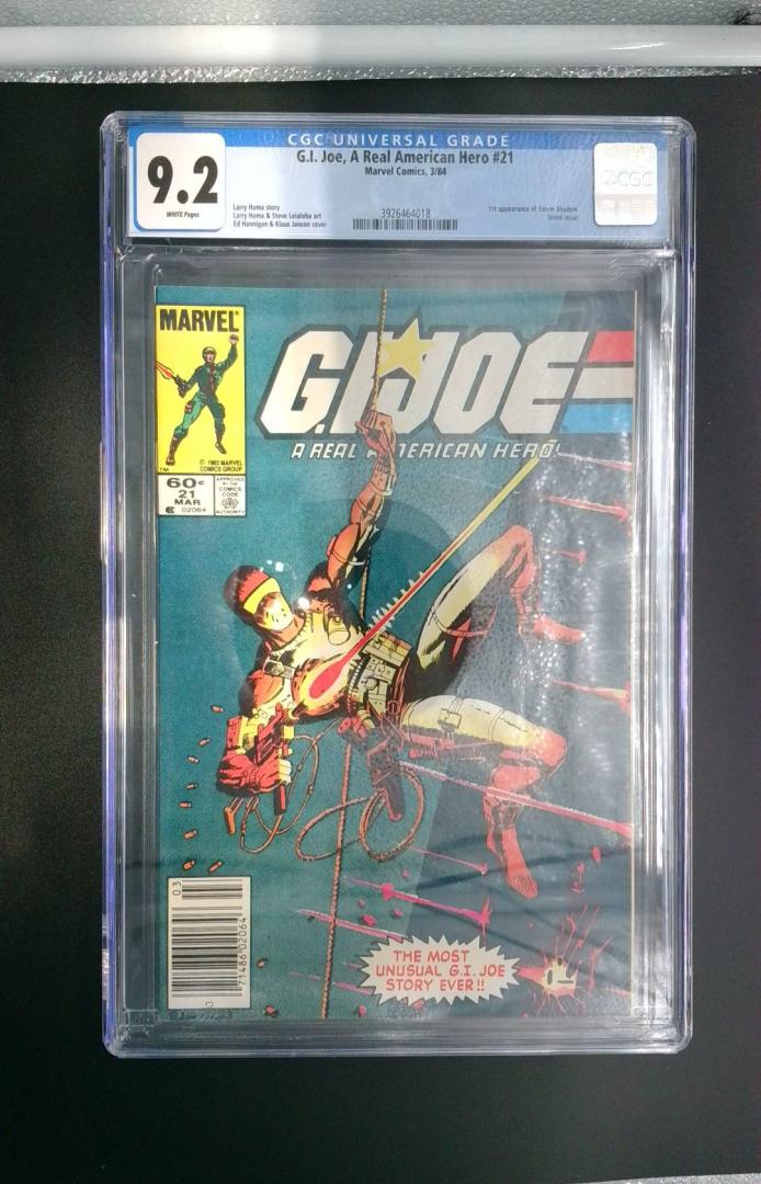 G.I. Joe, A Real American Hero #21, CGC 9.2 NEWSTAND Marvel Comics, 1984