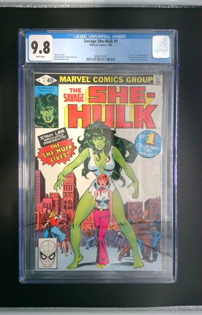 Savage She-Hulk #1 Origin and 1st App She Hulk CGC 9.8, Marvel Comics, 1980