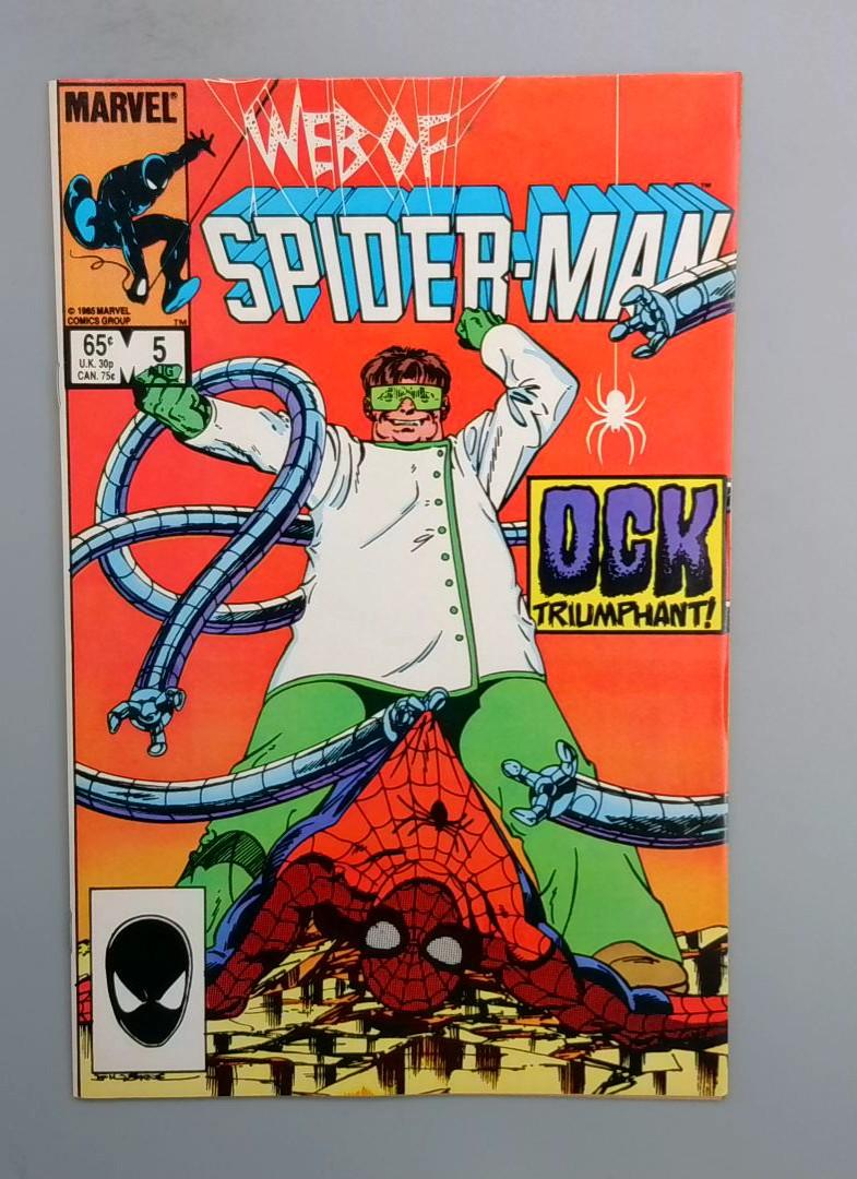 Web of Spider-Man #5, VF/NM Dr. Octopus Marvel Comics, 1985 JR1