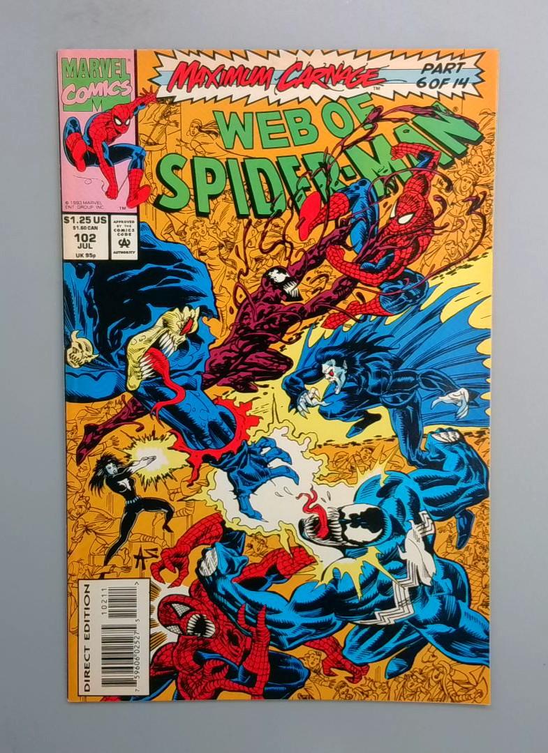 Web of Spider-Man #102, NM Maximum Carnage Part 6 Marvel Comics, 1993 JR1