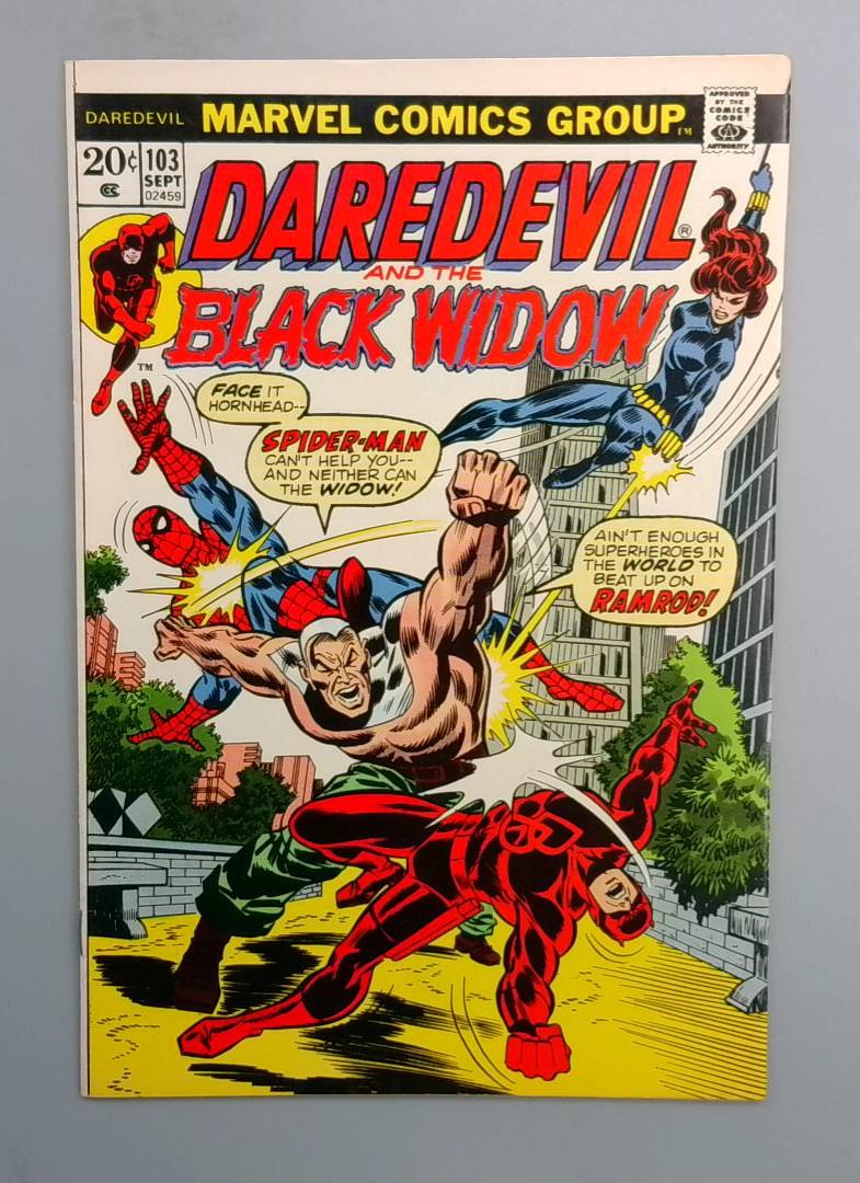 Daredevil #103 VF Spider-Man Marvel Comics 1973 JR1