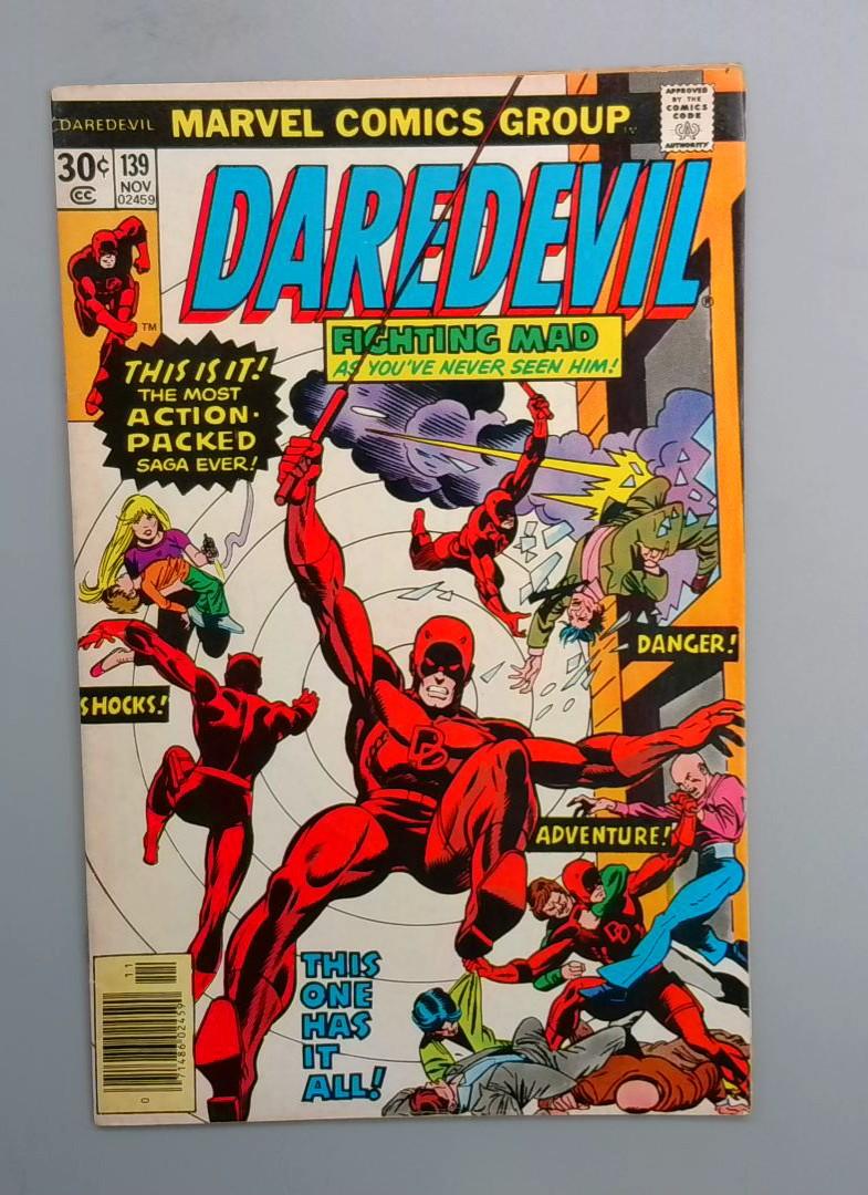 Daredevil #139, VF- Fighting Mad, Marvel Comics 1976 JR1