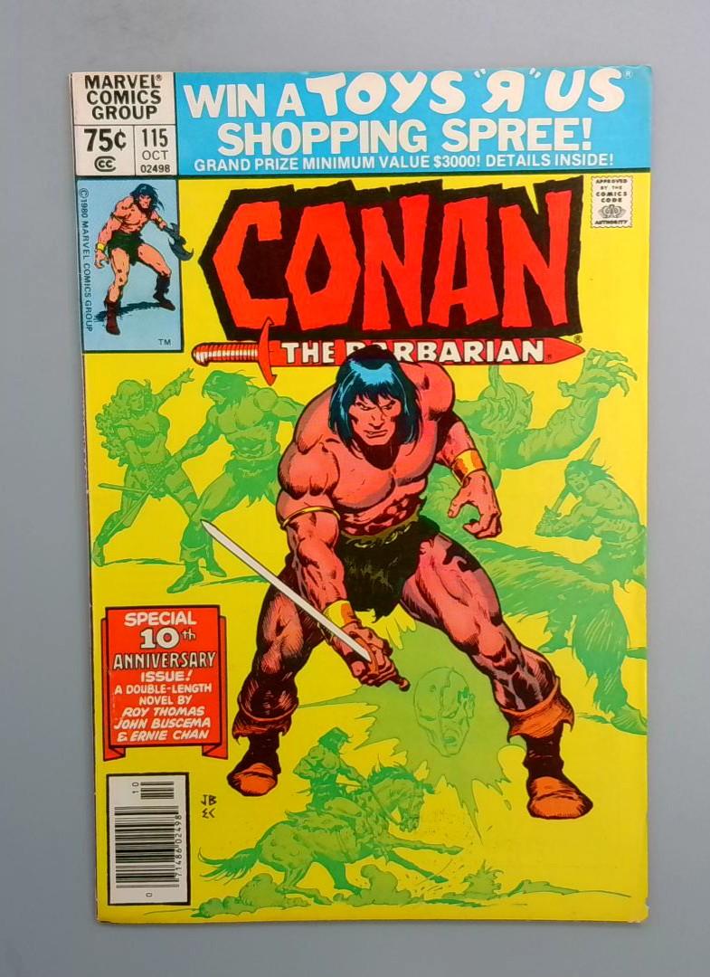 Conan the Barbarian #115, 10th Anniversary Issue, Marvel Comics, 1980 JR1