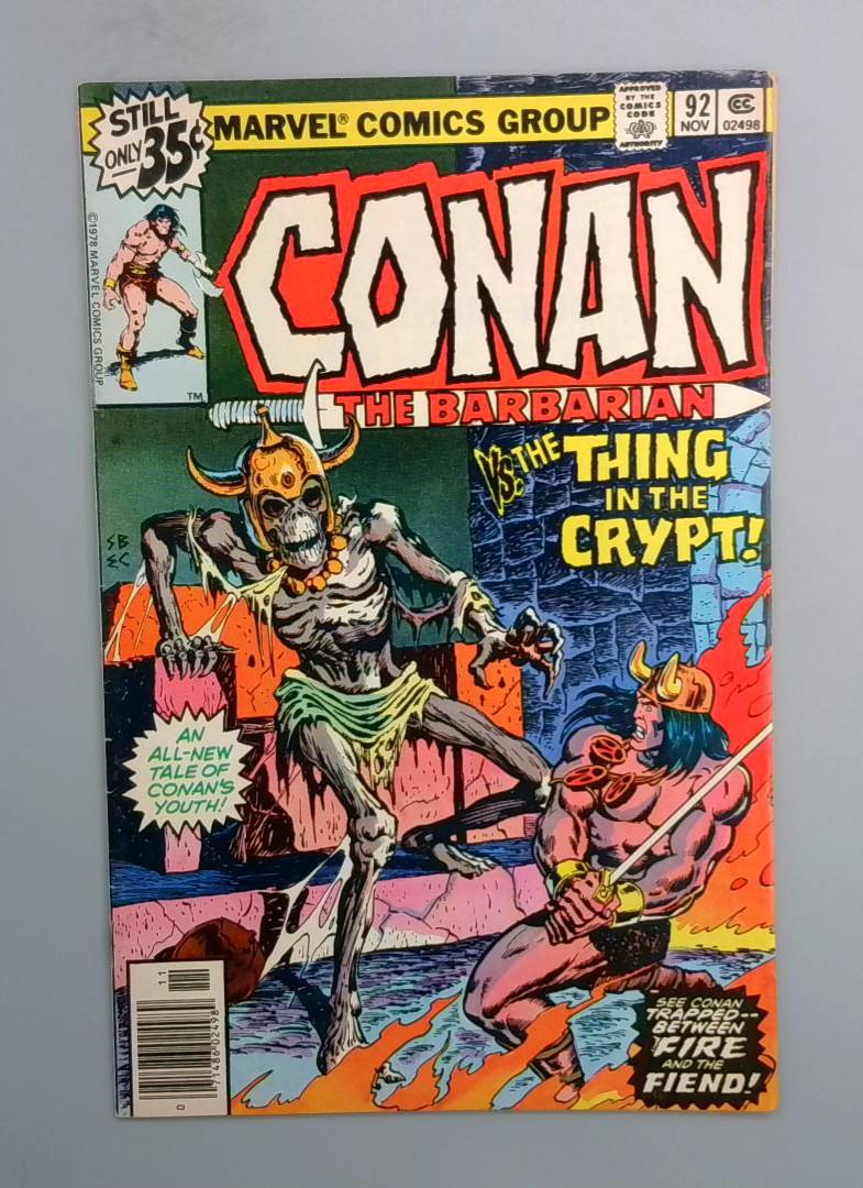 Conan the Barbarian #92, The Thing in the Crypt, Marvel Comics 1978 JR1