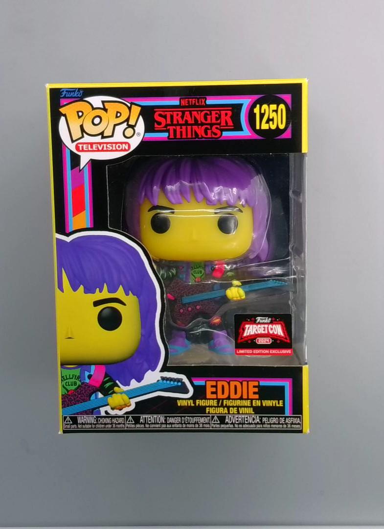 Funko Pop! Eddie #1250, Stranger Things, Netflix Target Con Excl. Black Light