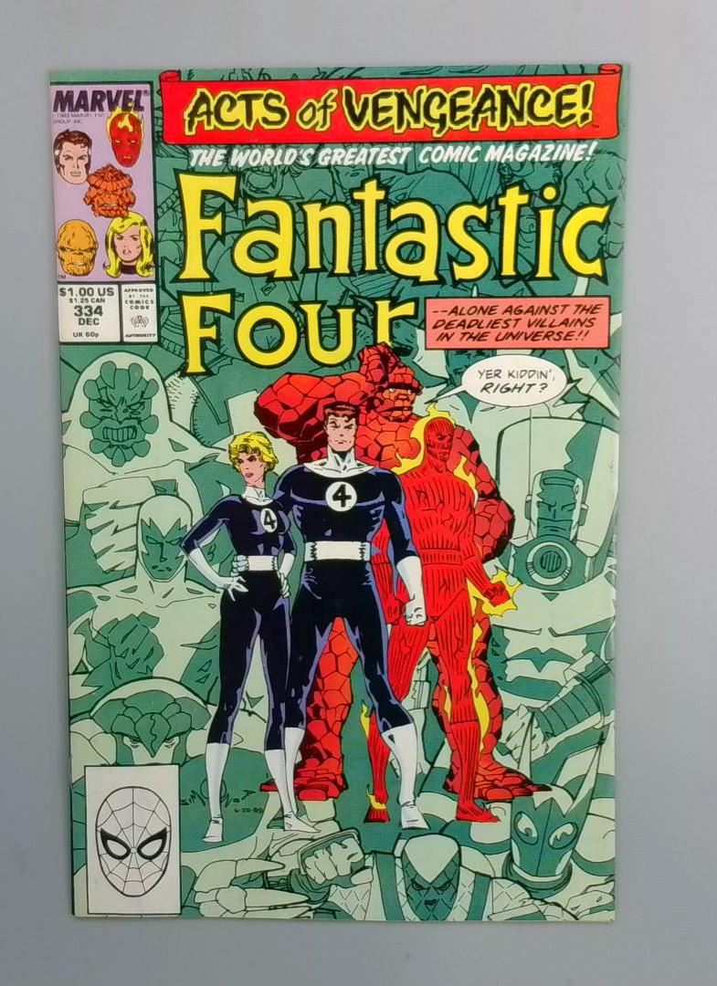 Fantastic Four #334, NM- Acts of Vengeance!, Marvel Comics, 1989 JR1