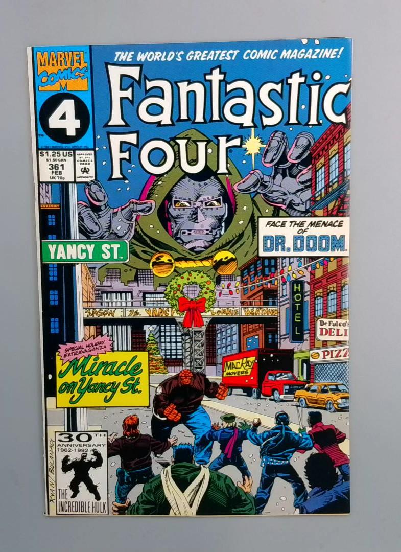Fantastic Four #361 VF+ Dr. Doom Cover, Marvel Comics, 1991 JR1