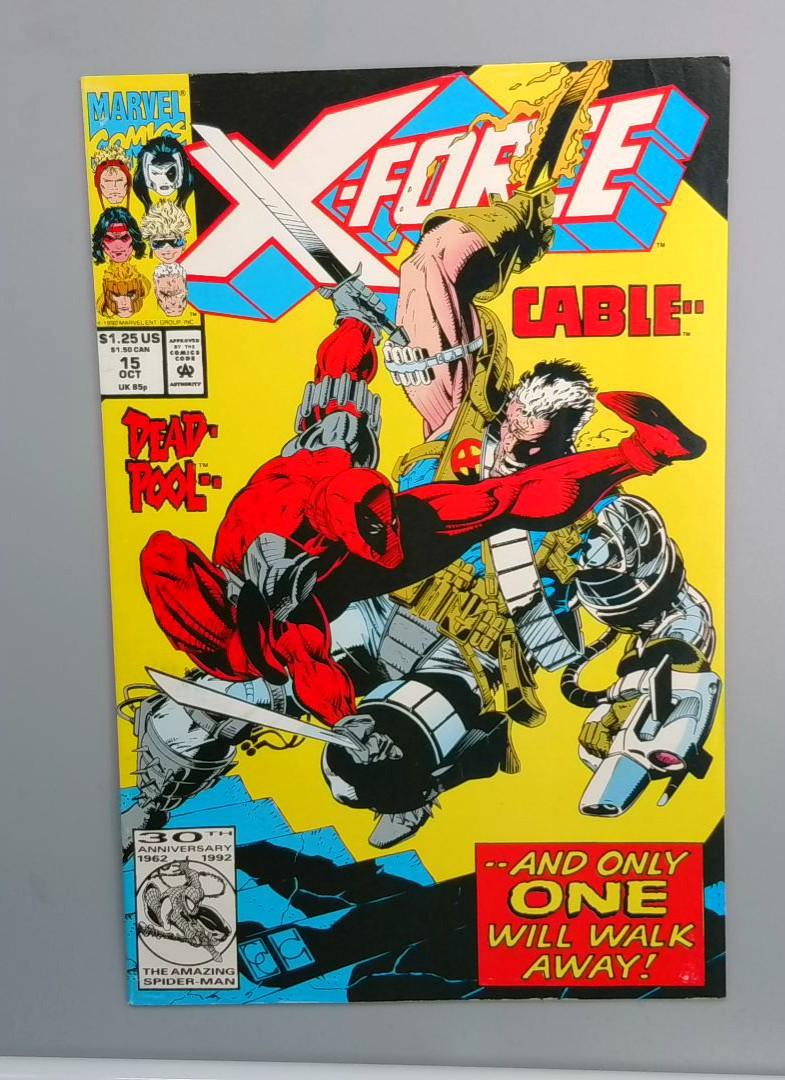 X-Force #16, VF+ Cable, Deadpool, Marvel, 1992 JR1