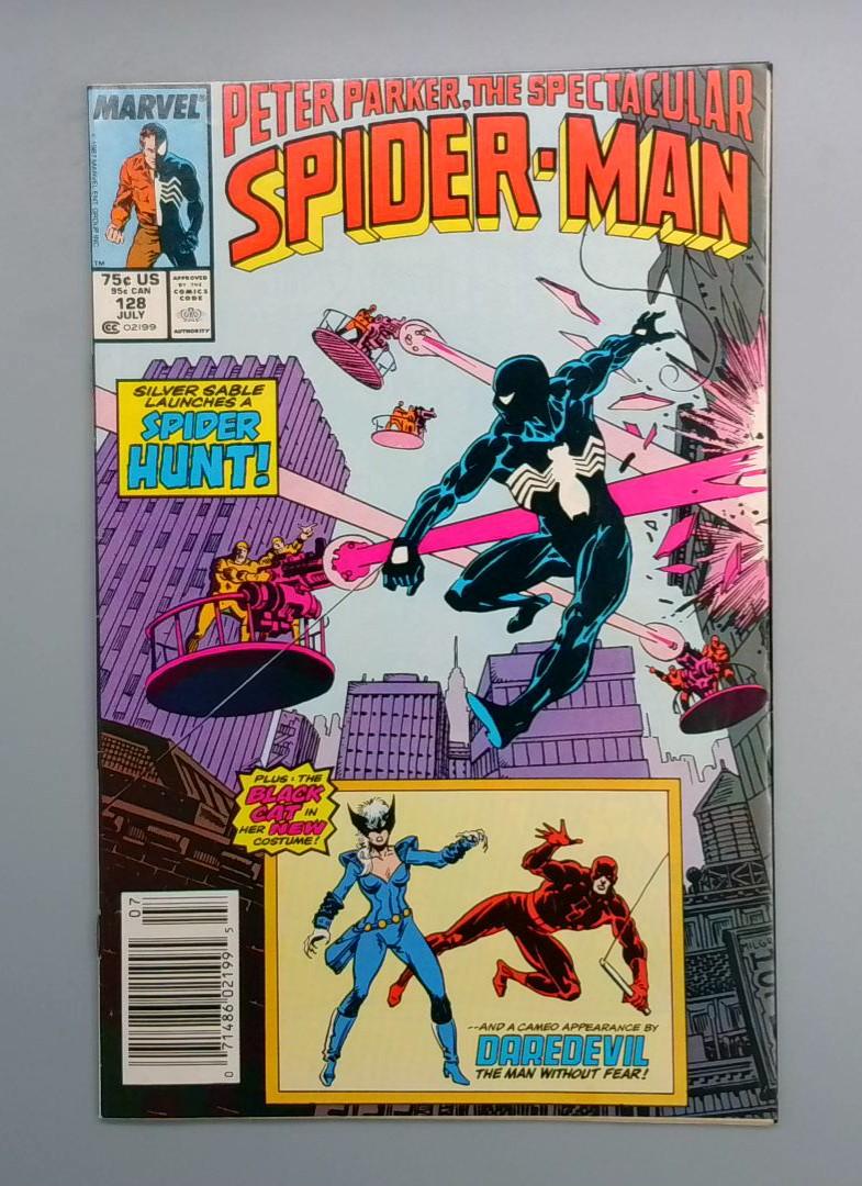 Spectacular Spider-Man #128, Newsstand Marvel, 1987 JR1