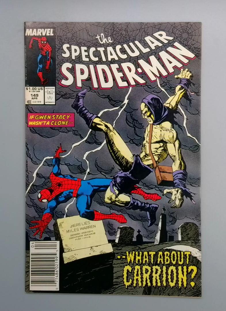 Spectacular Spider-Man #149, VF/NM Newsstand Marvel, 1989 JR1