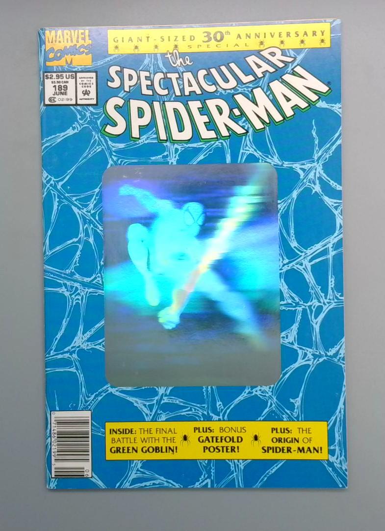 Spectacular Spider-Man #189 Newsstand Marvel, 1989 JR1