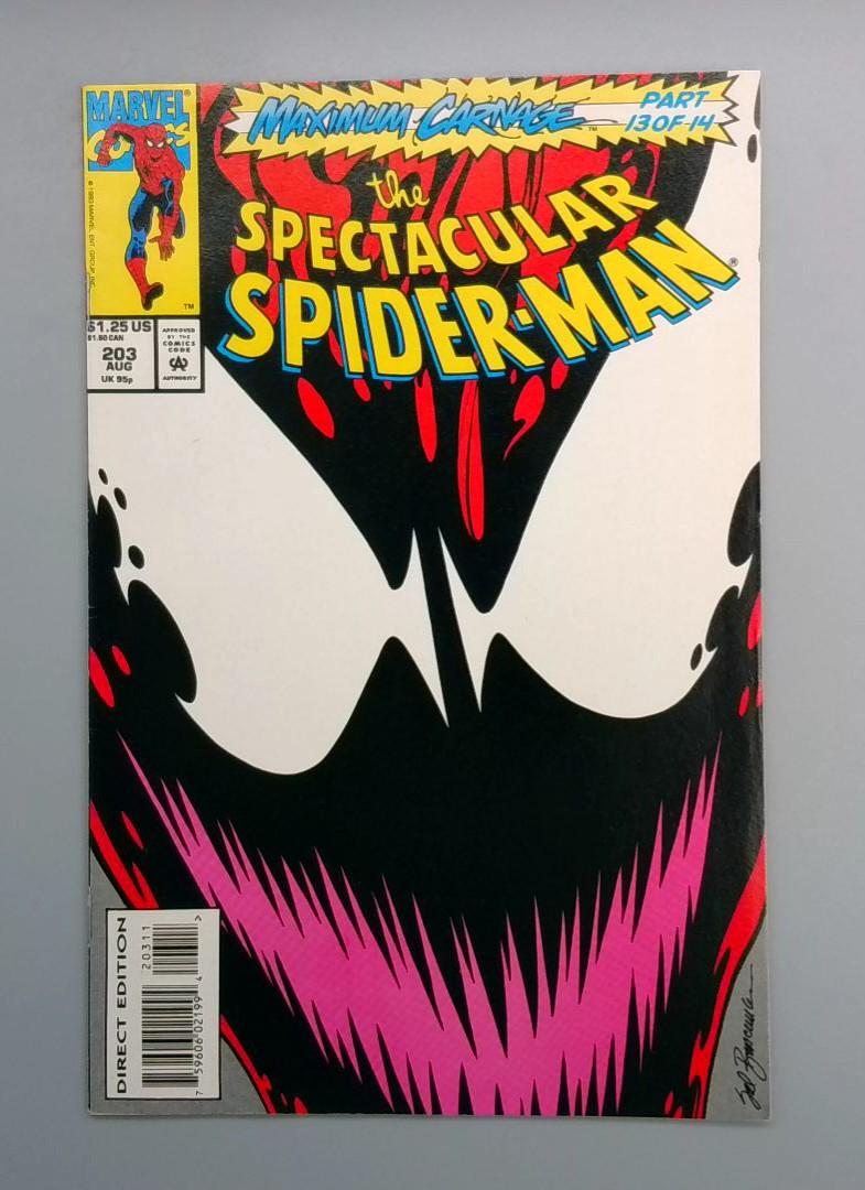 Spectacular Spider-Man #203, NM- Carnage Marvel, 1993 JR1