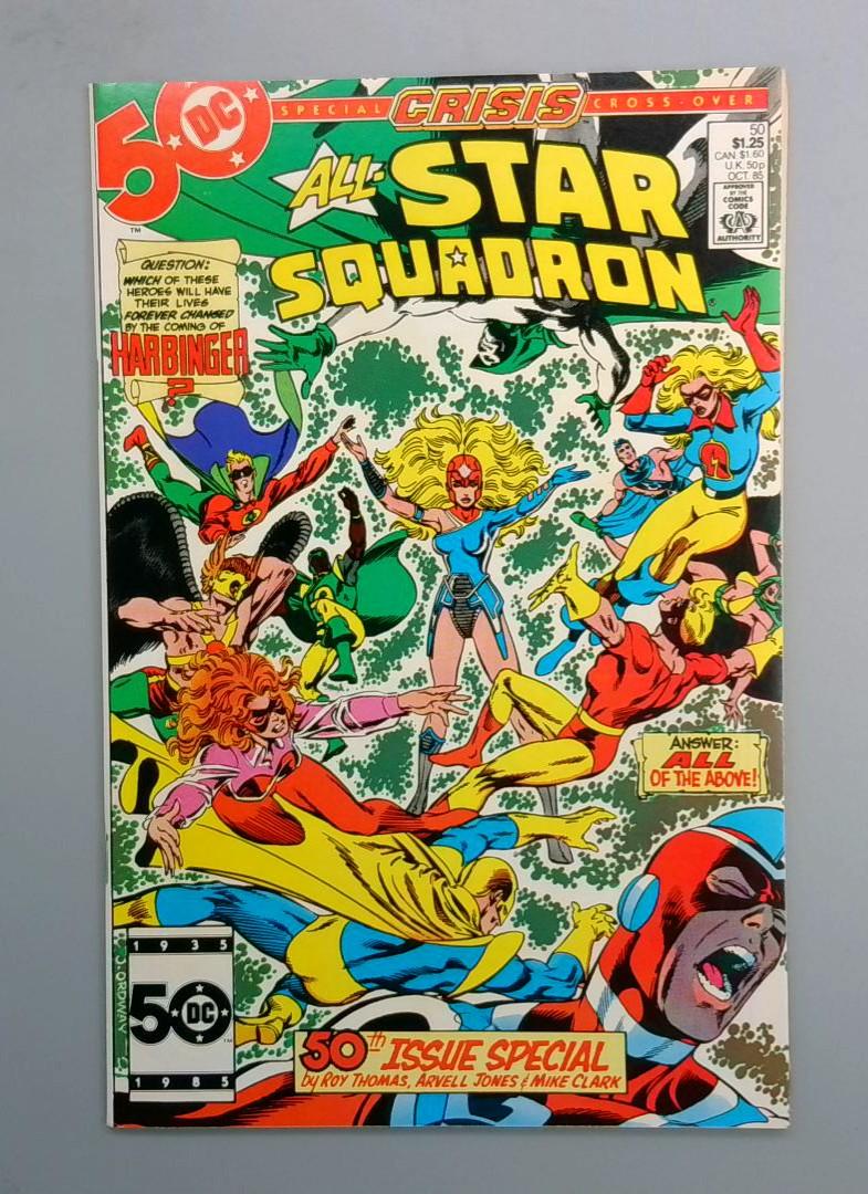 ALL-STAR SQUADRON #50, NM- Crisis Crossover, DC, 1985 JR1