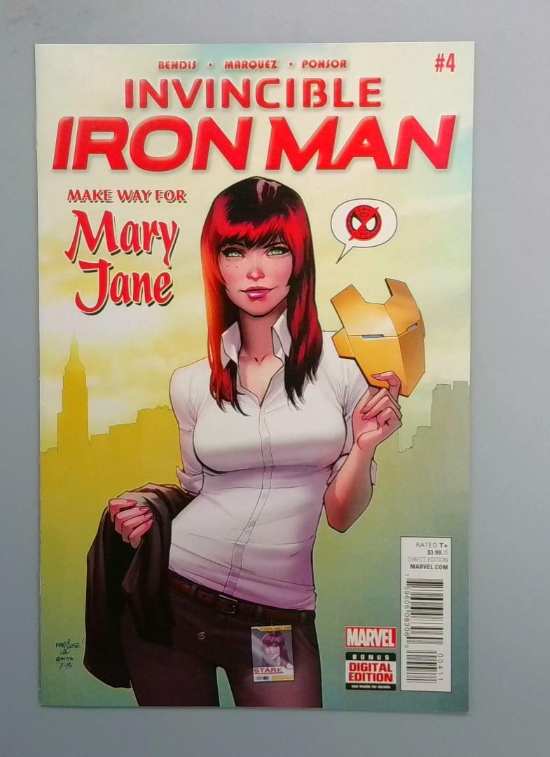 Invincible Iron Man #4, NM Mary Jane Cover Marvel, 2016 JR1