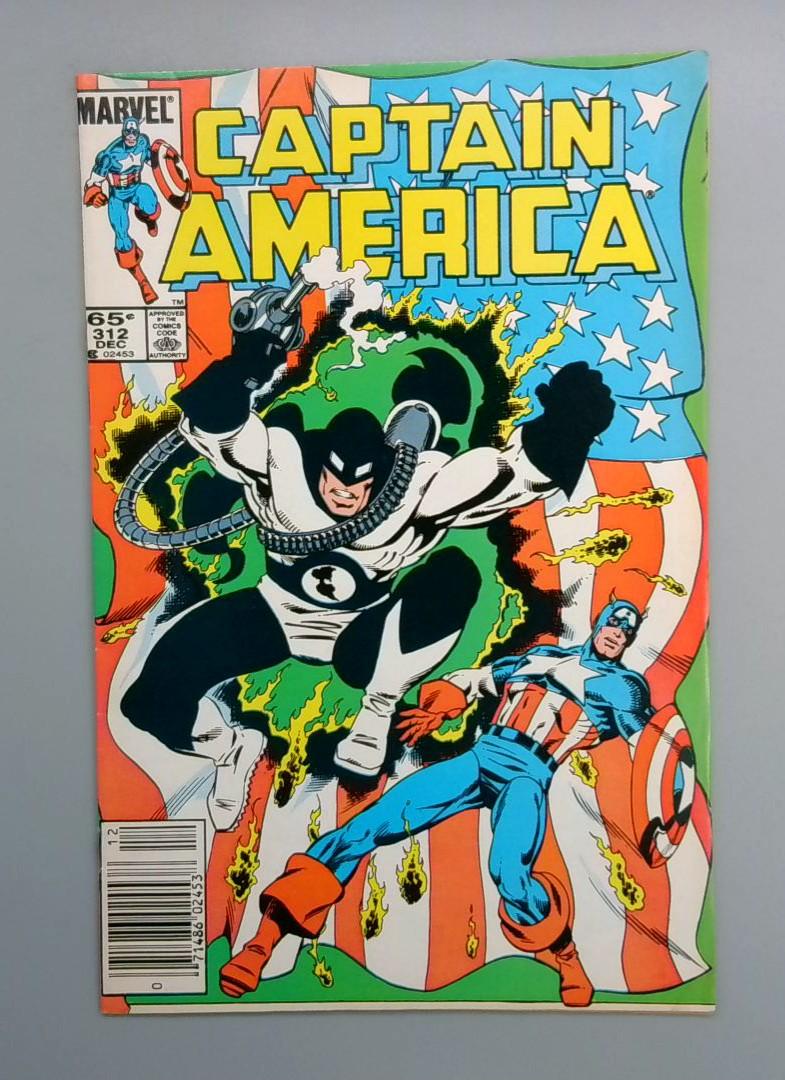 Captain America #312, VF- Newsstand 1st Flag Smasher Marvel, 1985 JR1