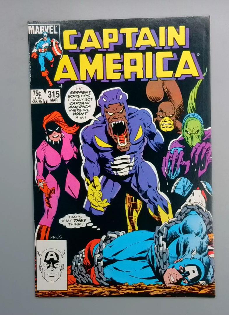 Captain America #315, NM- Marvel, 1985 JR1