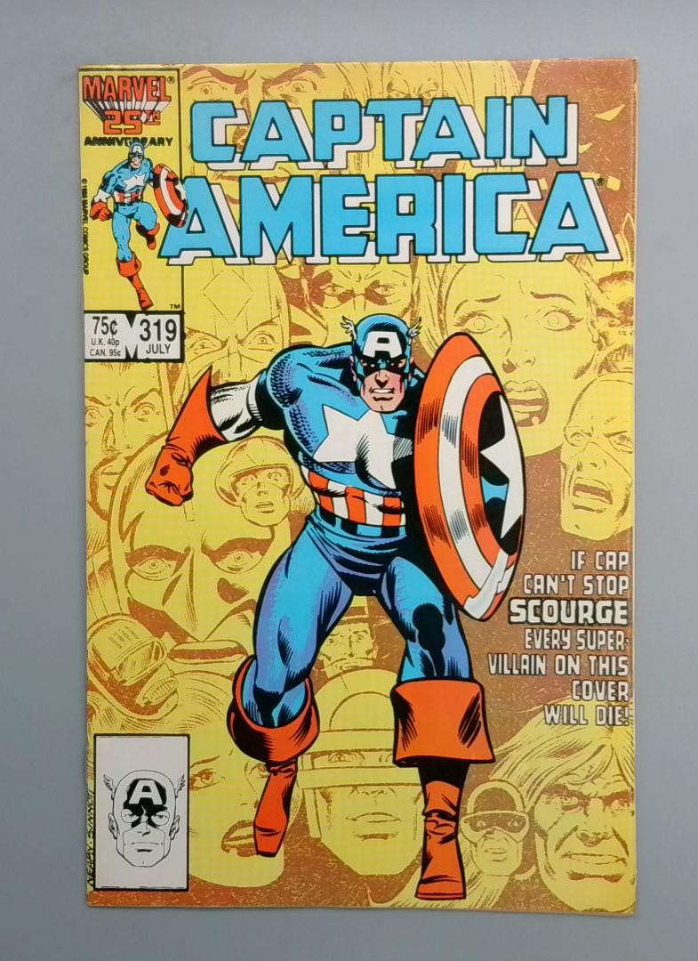 Captain America #319, VF Scourge Marvel, 1986 JR1