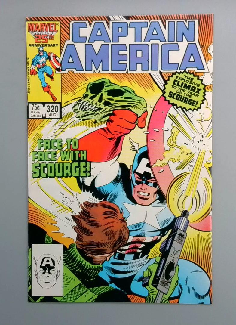 Captain America #320 NM Death of Scourge!, Marvel, 1986 JR1