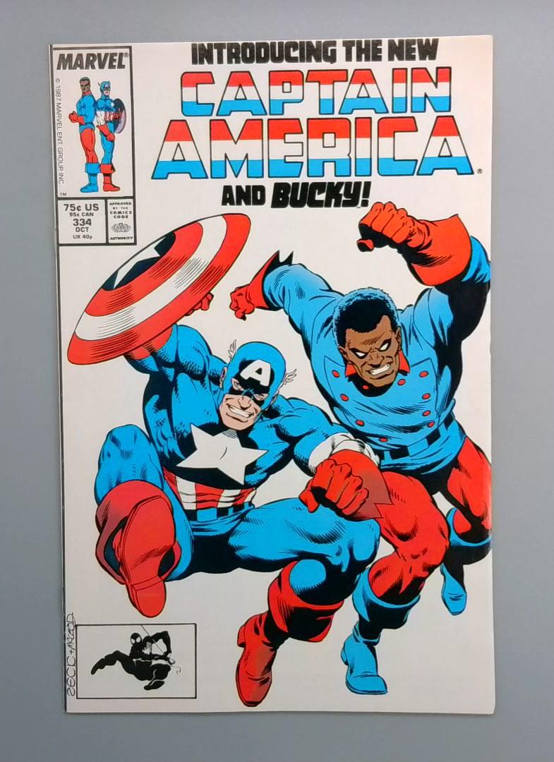 Captain America #334, NM 1st Lemar Hoskins as Bucky Marvel, 1984 JR1