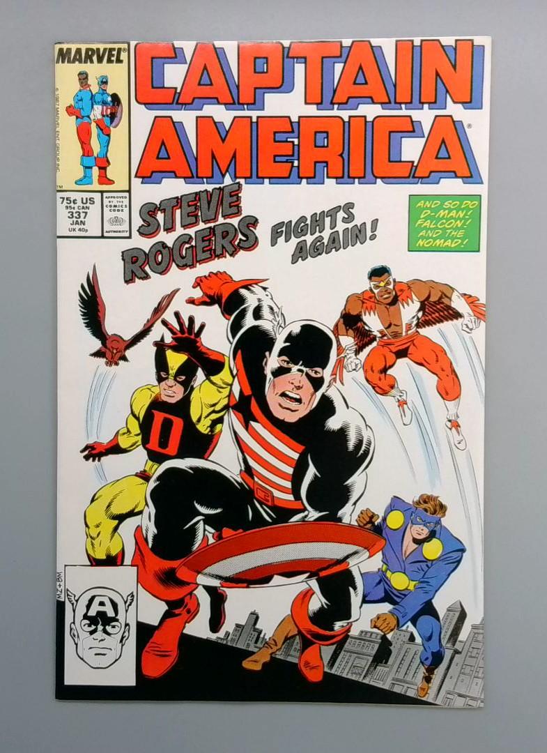 Captain America #337, VF/NM 1st US Agent Costume Marvel, 1988 JR1