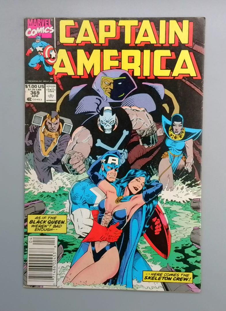 Captain America #369 Newsstand Marvel, 1990 JR1
