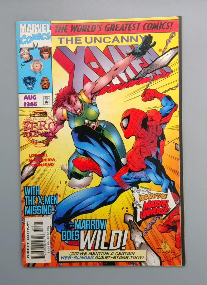 Uncanny X-Men #346, Spider-Man Marvel, 1992 JR1