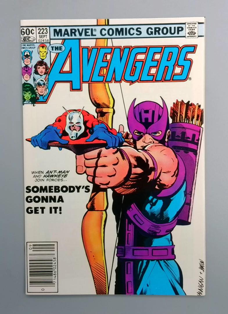 Avengers #223 VF+ Newsstand, Iconic Cover Marvel Comics 1982