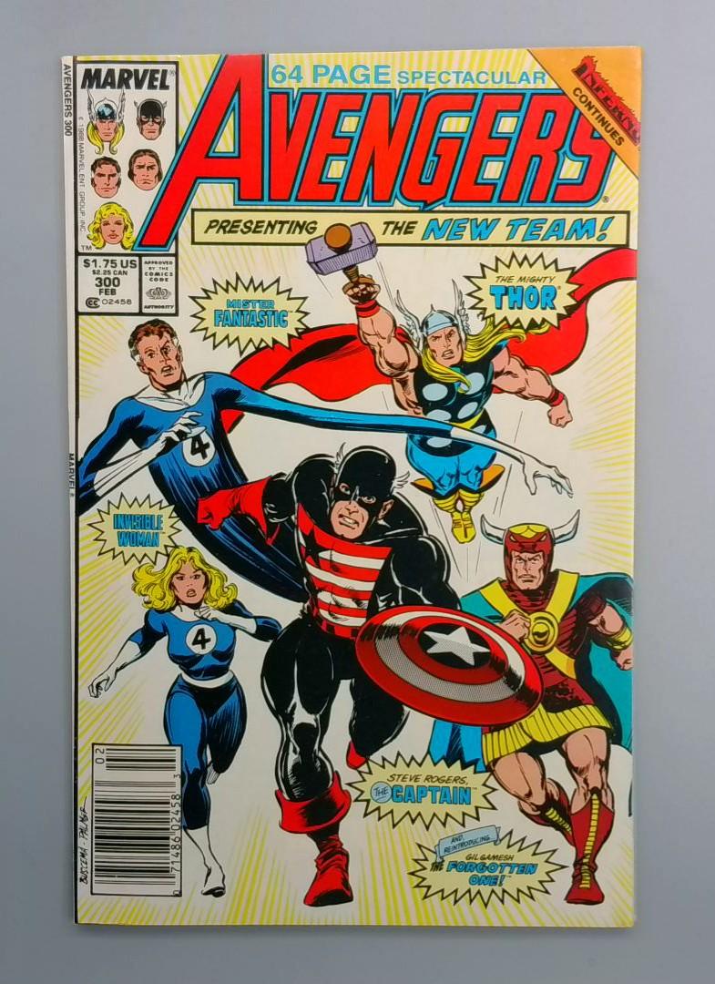 Avengers 300 NM- Newsstand, New Roster Marvel 1989