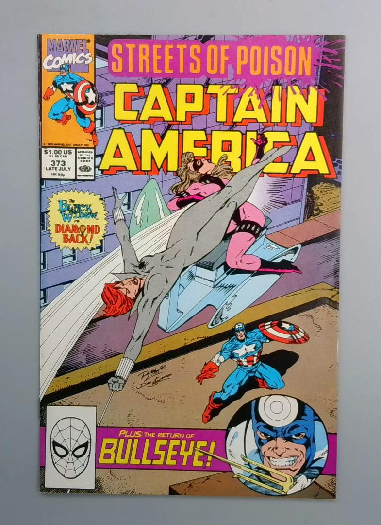 Captain America #373 VF 1st Leon Hoskins Marvel 1990