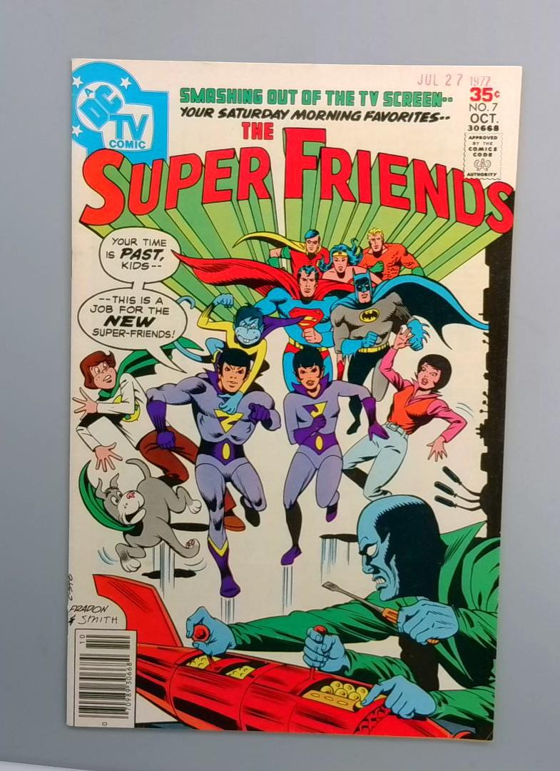 Super Friends 7 VF+ 1st Wonder Twins DC Comics 1977