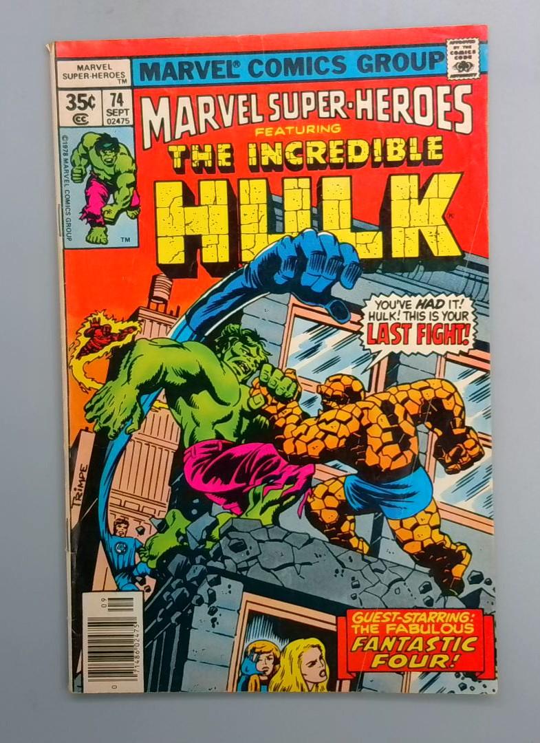 Marvel Super-Heroes #74 Reprints Incredible Hulk 122 Marvel 1978 JR1