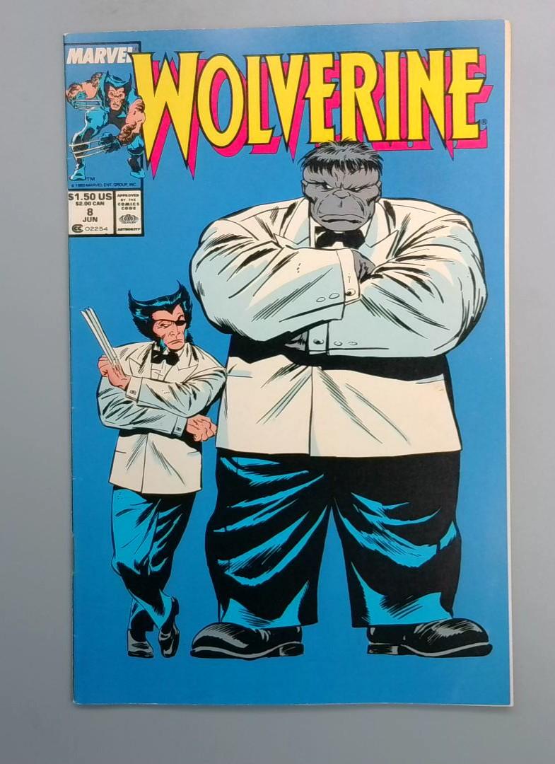 Wolverine #8 VF/NM Hulk Newsstand Marvel Comics 1989