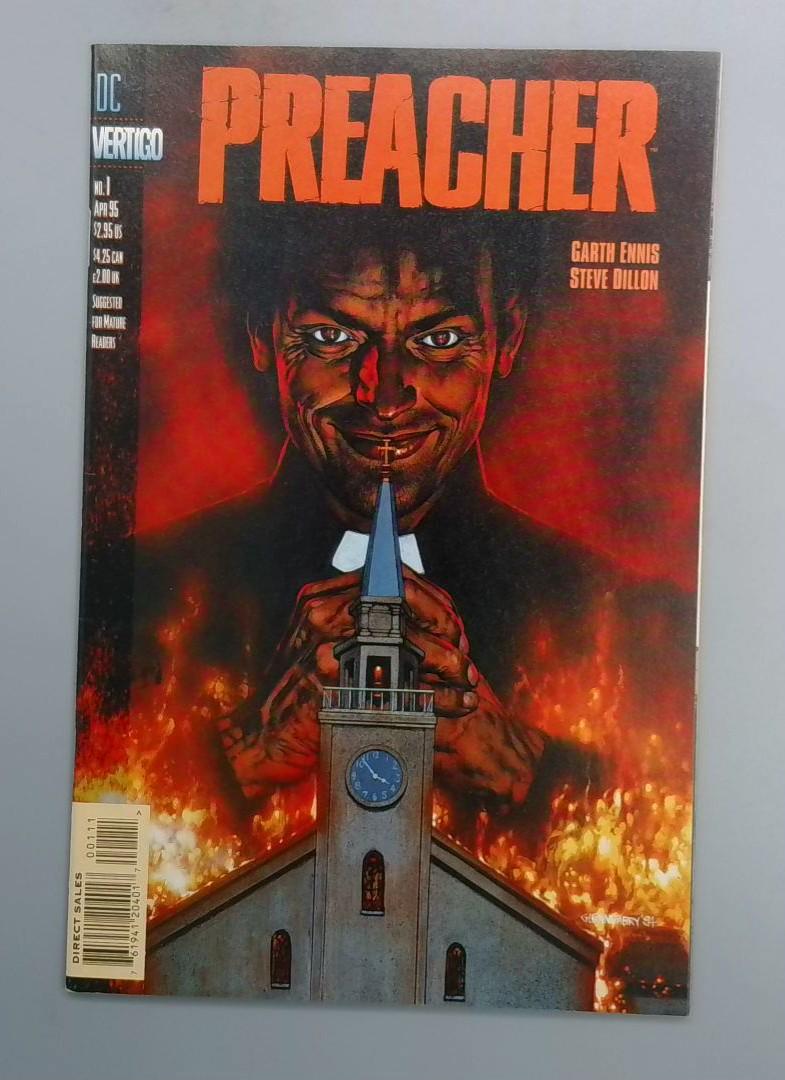 Preacher #1, VF/NM 1st Jesse Custer DC Comics/Vertigo, 1995 JR1