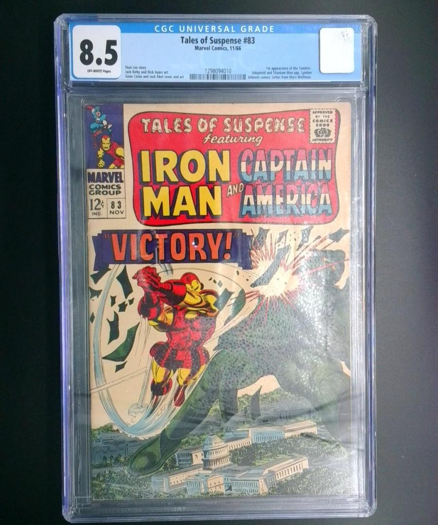 Tales of Suspense #83, CGC 8.5, 1st tumbler Marvel, 1966