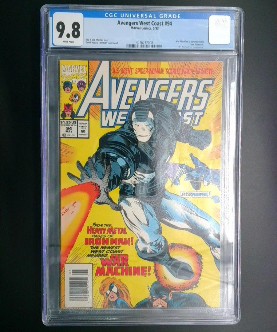 Avengers West Coast #94, CGC 9.8 Newstand Marvel, 1993