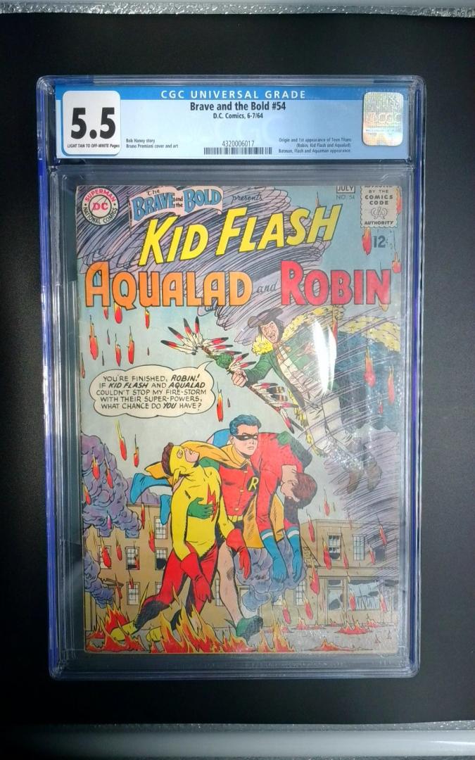 Brave and the Bold #54, CGC 5.5 1st Teen Titans App DC Comics, 1964