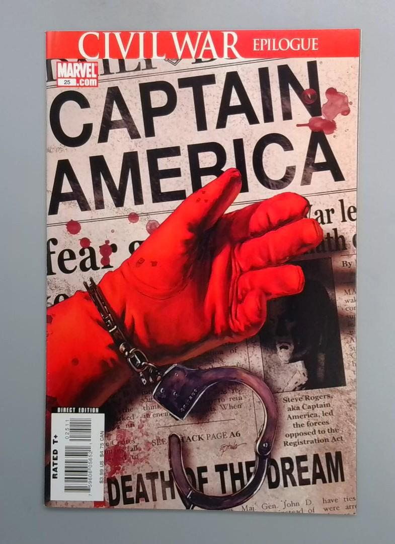 Captain America #25 Death of Captain America Marvel 2007 JR1