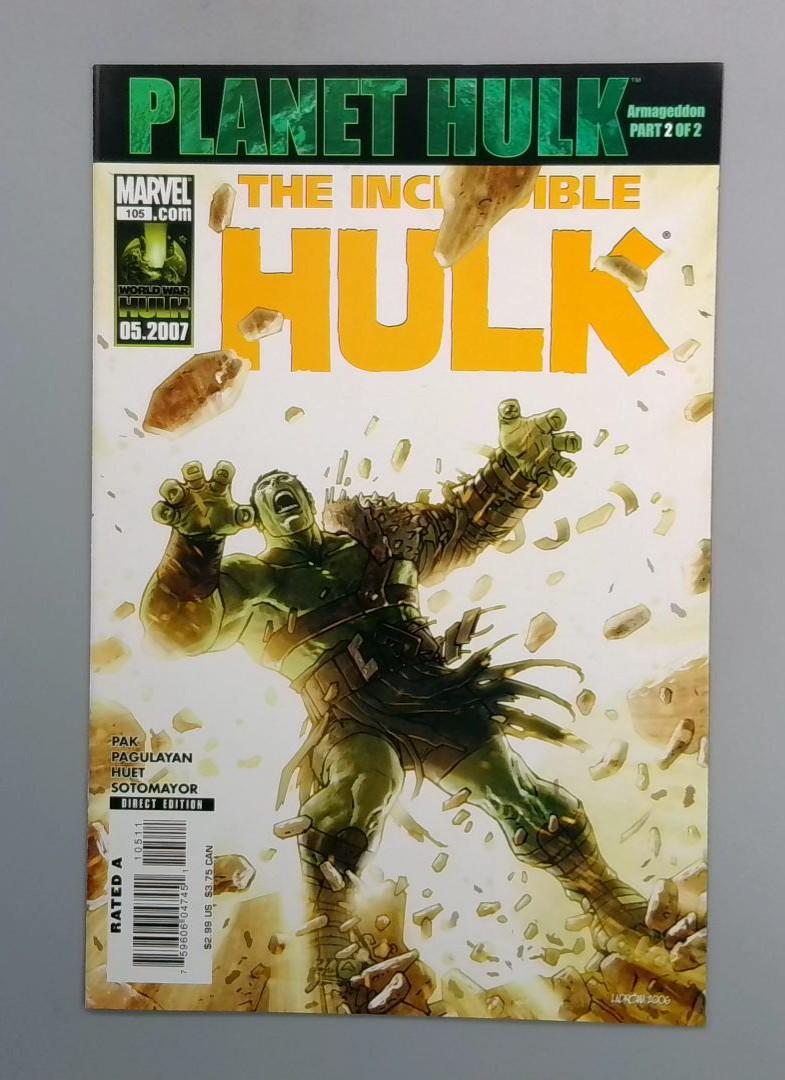 Incredible Hulk #105 NM 1st World Breaker Hulk Marvel Comics 2007 JR1