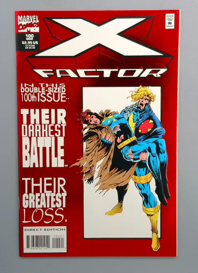 X-Factor #100 NM Double size. Foil Embossed Cover Marvel 1994 JR1