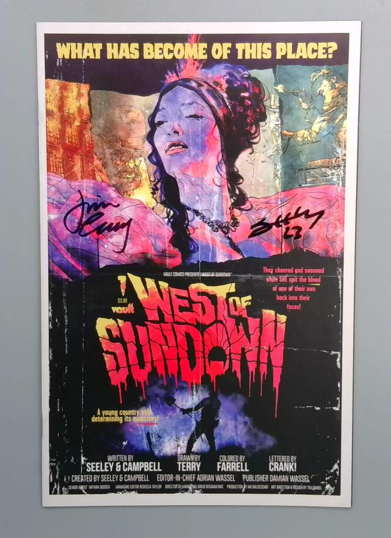 West of Sundown #1 NM Signed by Seely and Terry Vault Comics, 2024 JR1