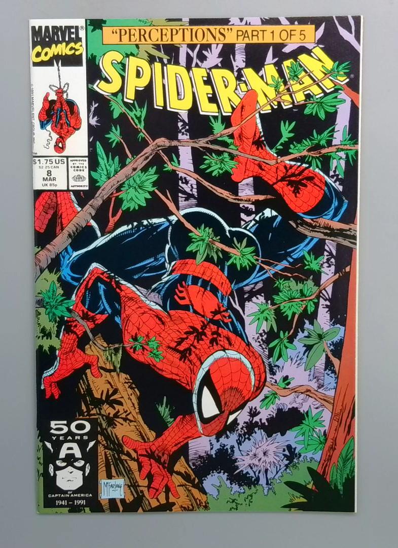 Spider-Man #8 NM Wolverine Marvel 1990 JR1