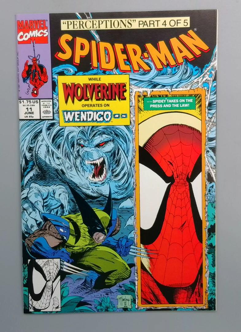Spider-Man #11 NM Wolverine Marvel 1990 JR1