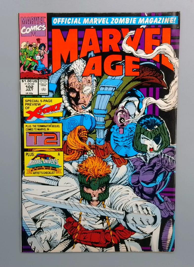 Marvel Age #102 X-Force Preview by Rob Liefeld Marvel 1991 JR1