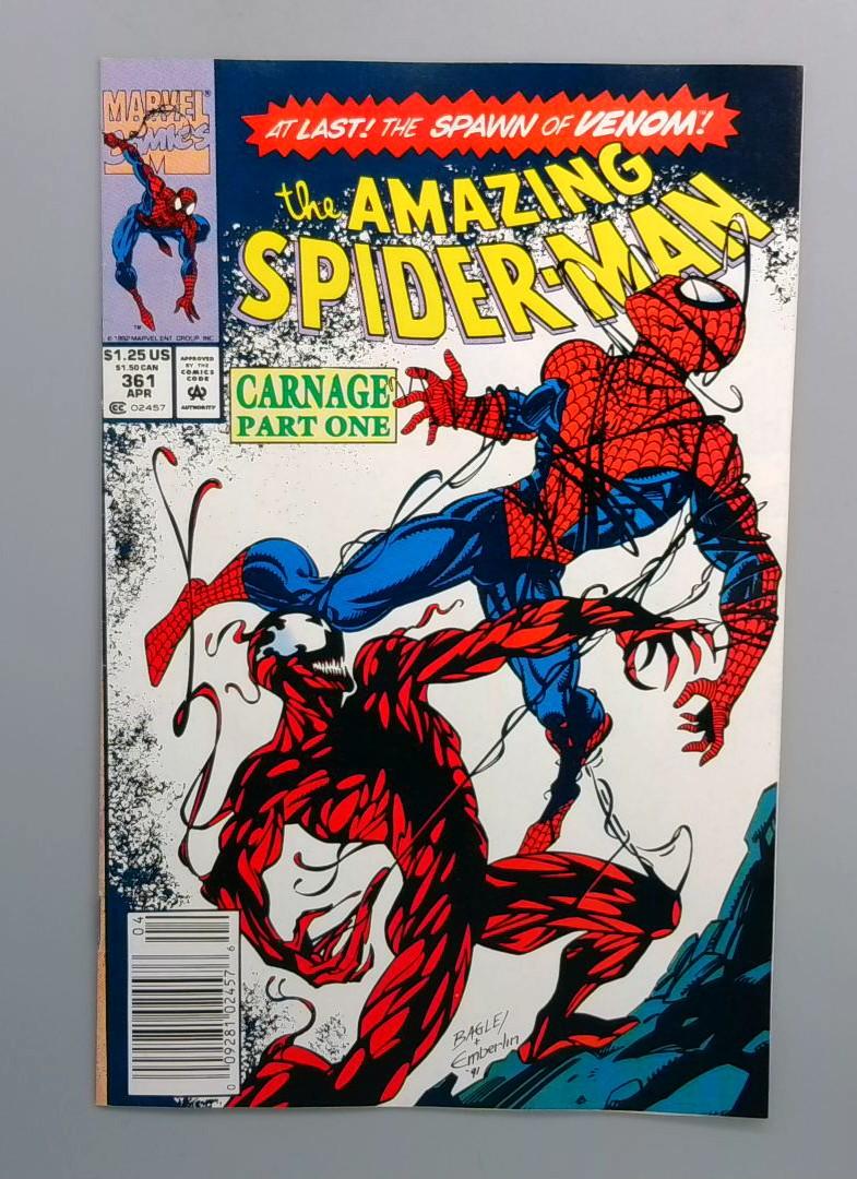 Amazing Spider-Man #361 1st Carnage Newsstand Marvel Comics 1992