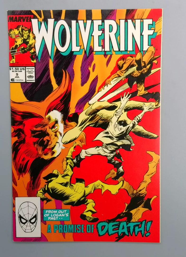 Wolverine #9 NM Pin-Up Back Cover Marvel 1989 JR1