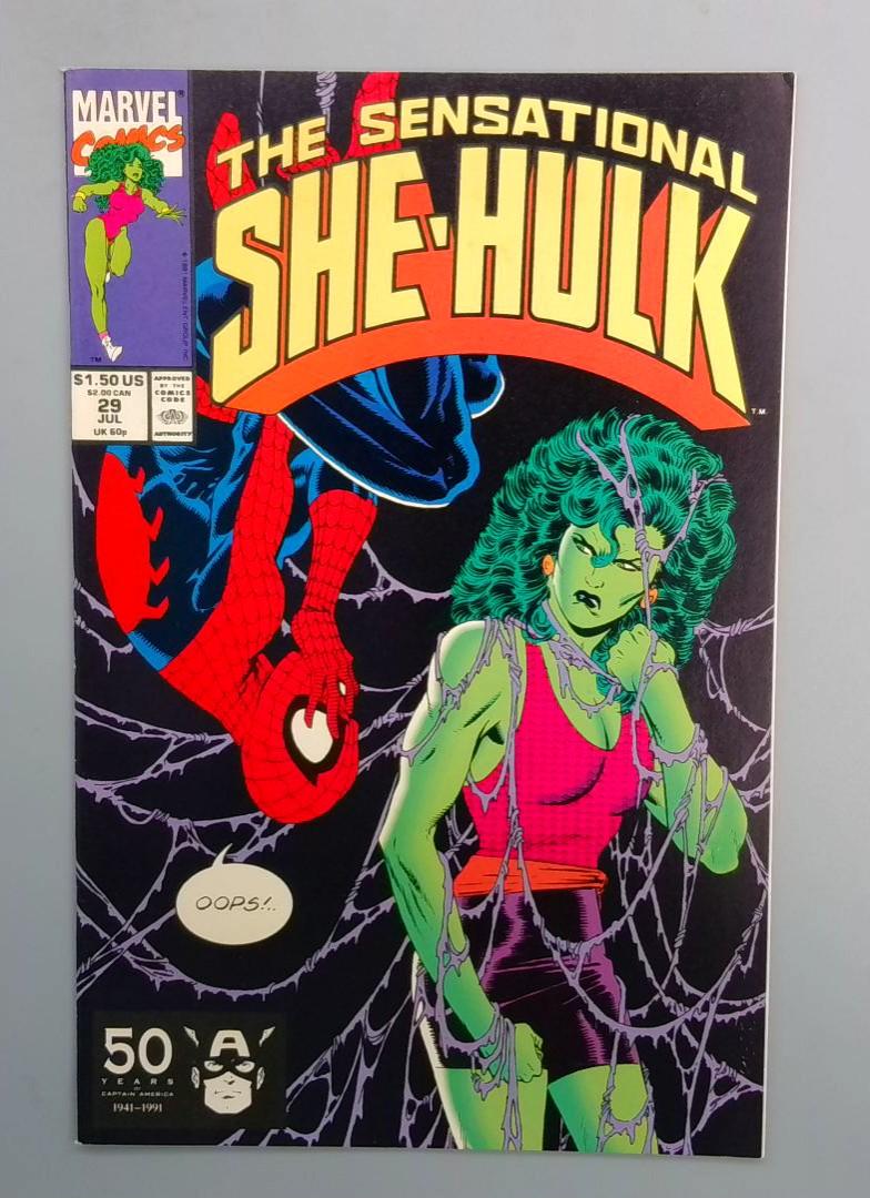 Sensational She-Hulk ##29 Spider-Man Cover Marvel 1991 JR1