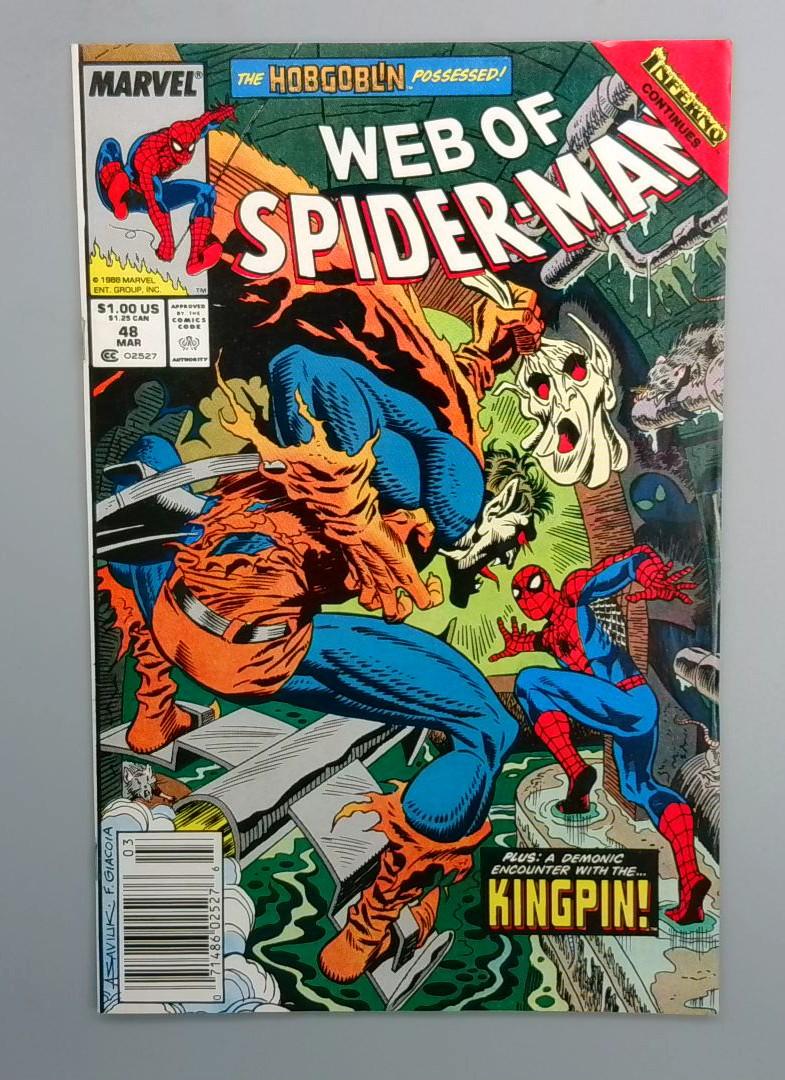 Web of Spider-Man #48 1st Full Appearance of Demogoblin NEWSSTAND Marvel